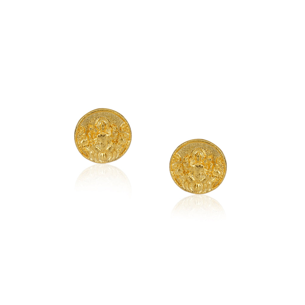 The Devi Antique sterling Silver Coin Earrings (gold dipped) — KO Jewellery